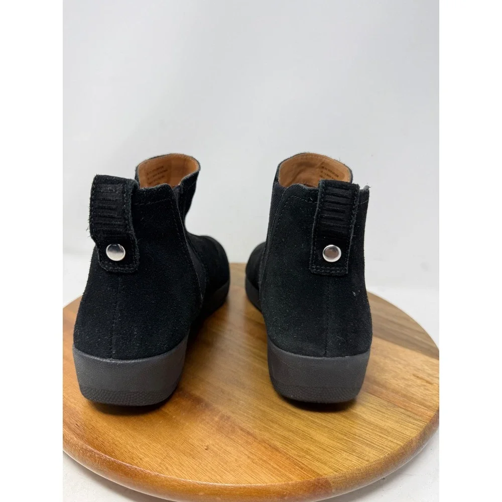 FitFlop Sumi Black Suede Chelsea Ankle Boots Womens 7.5‎ C47-001 Supercomff